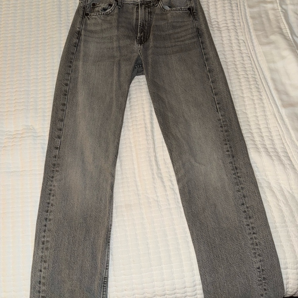 Zara Women's Straight Leg Jeans - Gray